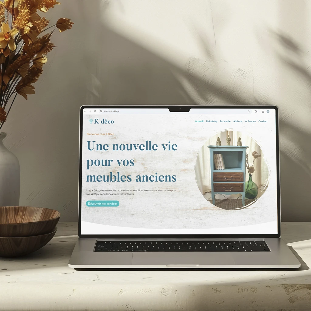 Relooking de meubles, brocante locale, ateliers créatifs et conseils déco à Bruguières. K Déco donne une seconde vie aux objets avec passion.