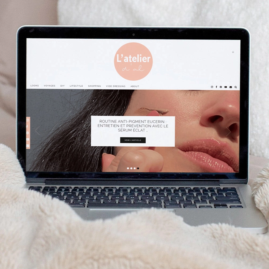 Capture écran du site latelierdal.com entretien site web Blog mode lifestyle voyage DIY